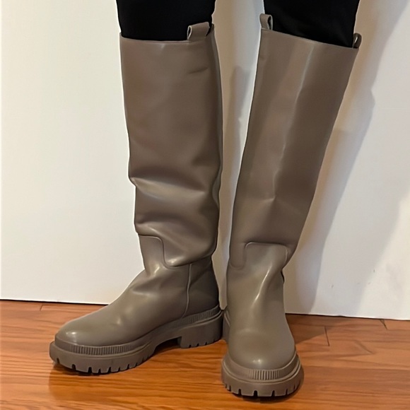 Knew High Boots in Taupe - Picture 5 of 16